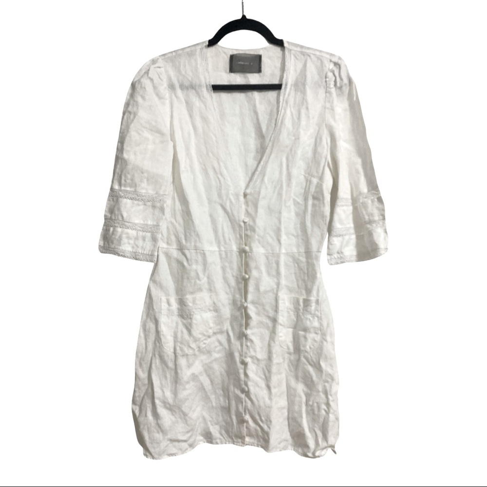 Reformation White Linen Dress